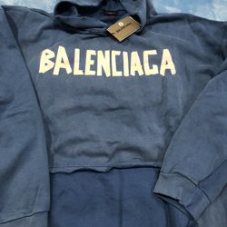 Blue Balenciaga Hoodie.  Xl Only 