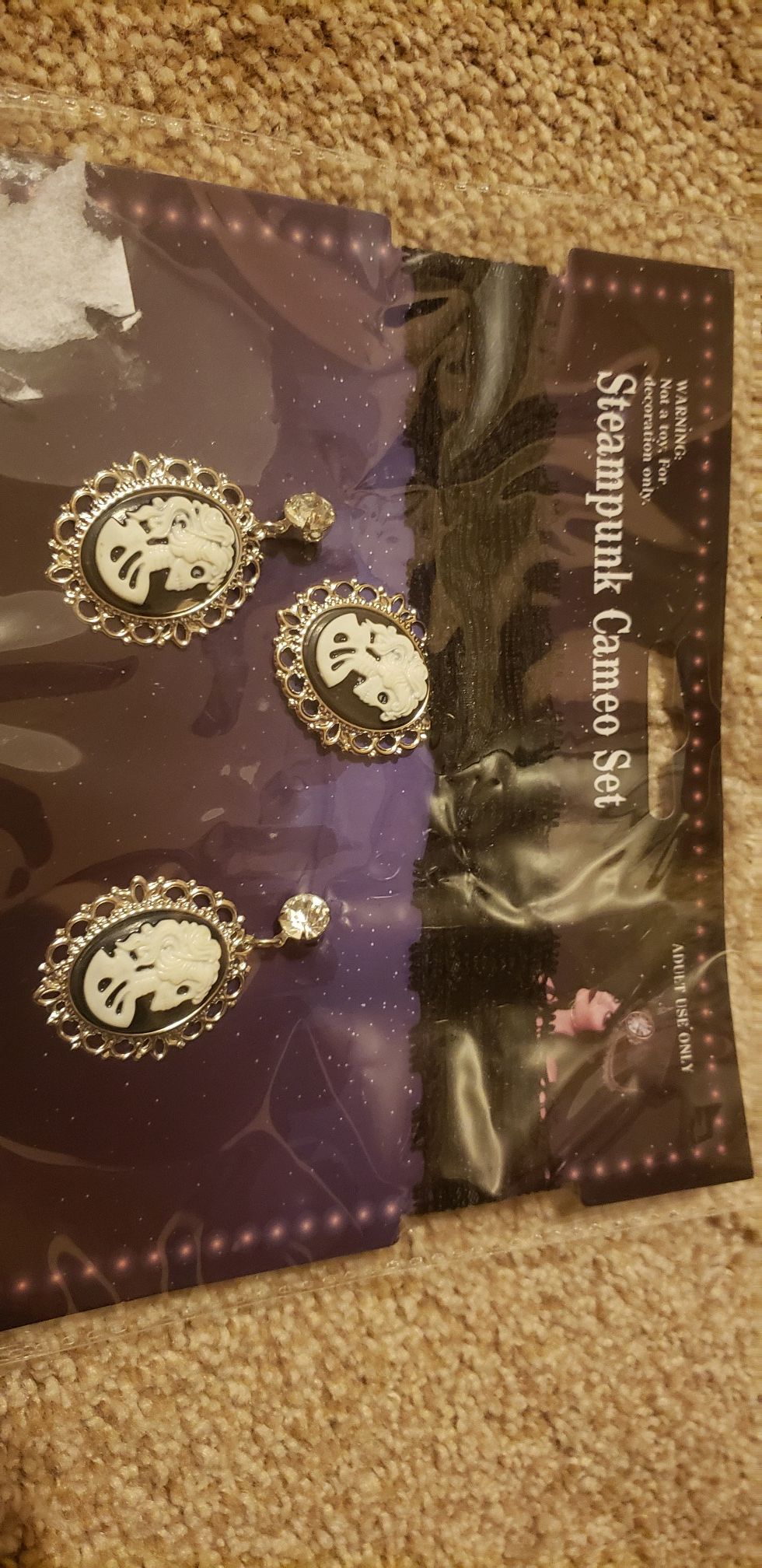 Steampunk choker and earrings