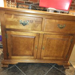 Antique Mid Century Wood Cabinet