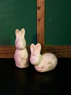 Ceramic Rustic Glazed Bunnies