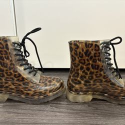 Leopard Print Rain Boots 