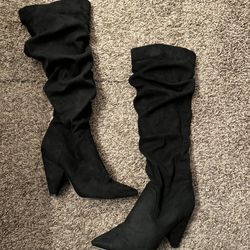 Black High Boots Size 7.5 
