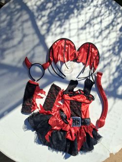 Women's Sexy Devil Costume 6 Piece Set, Size Xtra Small