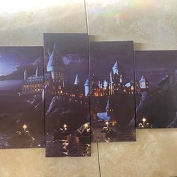 Harry Potter School Canvas  Art