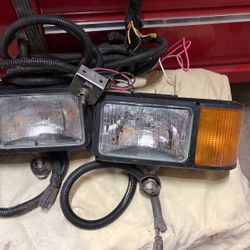 Pair Snow Plow Lights / With Wiring & Switch