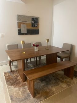 Wooden dining table