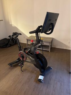 Peloton Bike with Protective Cover