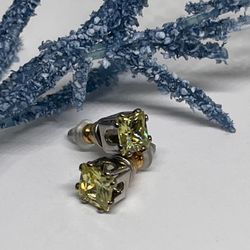 Swarovski Crystal Olivine Studs Earrings