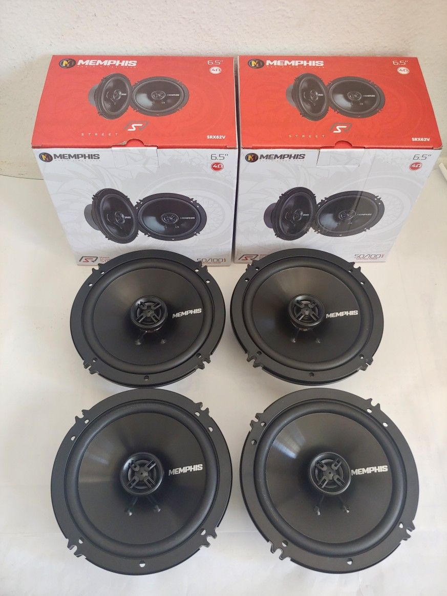 MEMPHIS 2 PAIRS 6.5" 2 WAY 100 WATTS CAR SPEAKER ( BRAND NEW PRICE IS LOWEST INSTALL NOT AVAILABLE )
