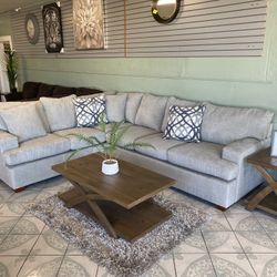 Grey Comfortable Sectional 