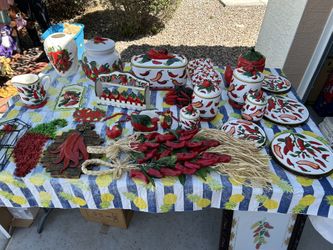 Complete Red Chili Pepper Kitchen Decor
