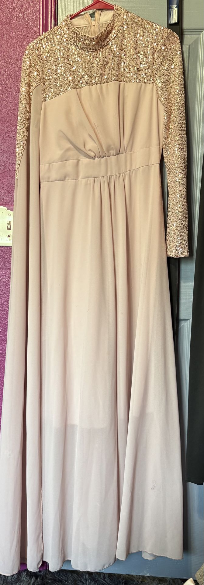 SHEIN pink rose color, long dress