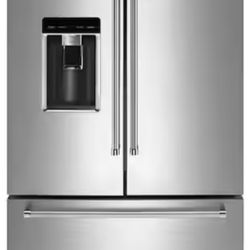New In The Box KitchenAid 23.8 Cu Ft French Door Refrigerator In PrintShield Stainless Steel Counter Depth