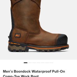 Timberland Pro Men's Boondock Waterproof Pull-On Comp-Toe Work Boot