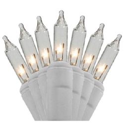 2 sets of Holiday Essentials 100 Ultra-Brite Clear White Lights with White Wire - Indoor / Outdoor Use - UL Listed New in the box!