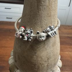 925 Pandora Cat Charm Bracelet