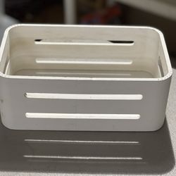 White storage bin