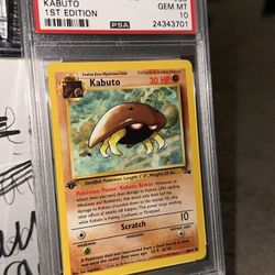 Kabuto PSA 10 First Edition Pokemon Card 1st Fossil 1999