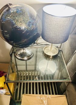 Metal Glass Side Table