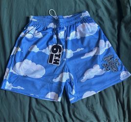 6TH Mesh Shorts Blue Cloud Print