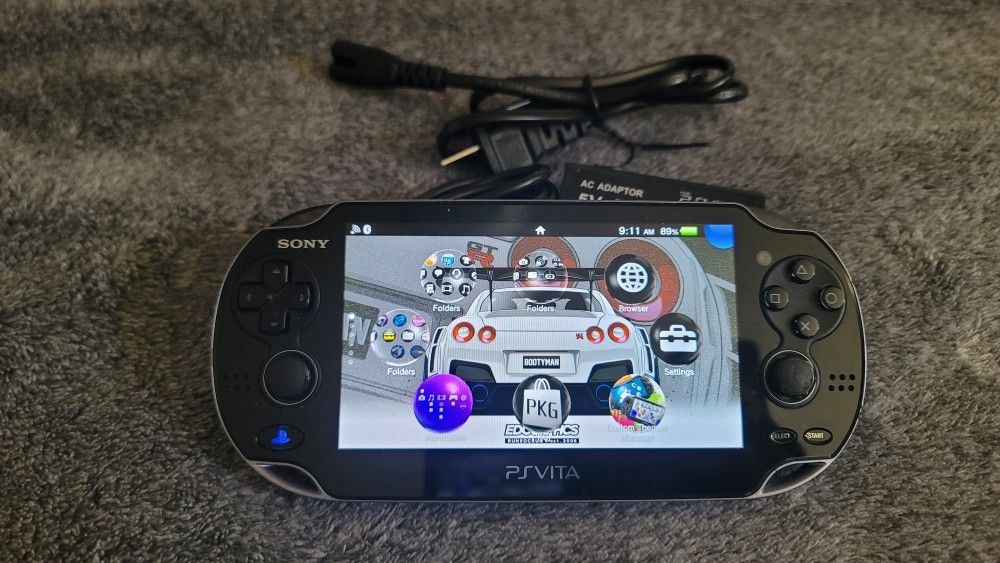 PS Vita Black 1000 series OLED Mod-ded Playstation Ps1 Psp Video Game Console