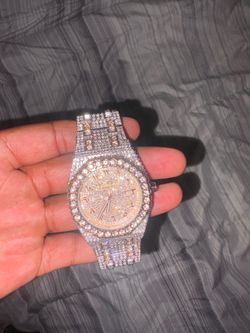 Diamond moissanite AP watch
