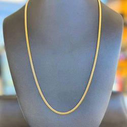 Jewelry Brand New 10k solid yellow gold Miami Cuban link style 24” Chain Necklace 12.3 grams 2.5mm
