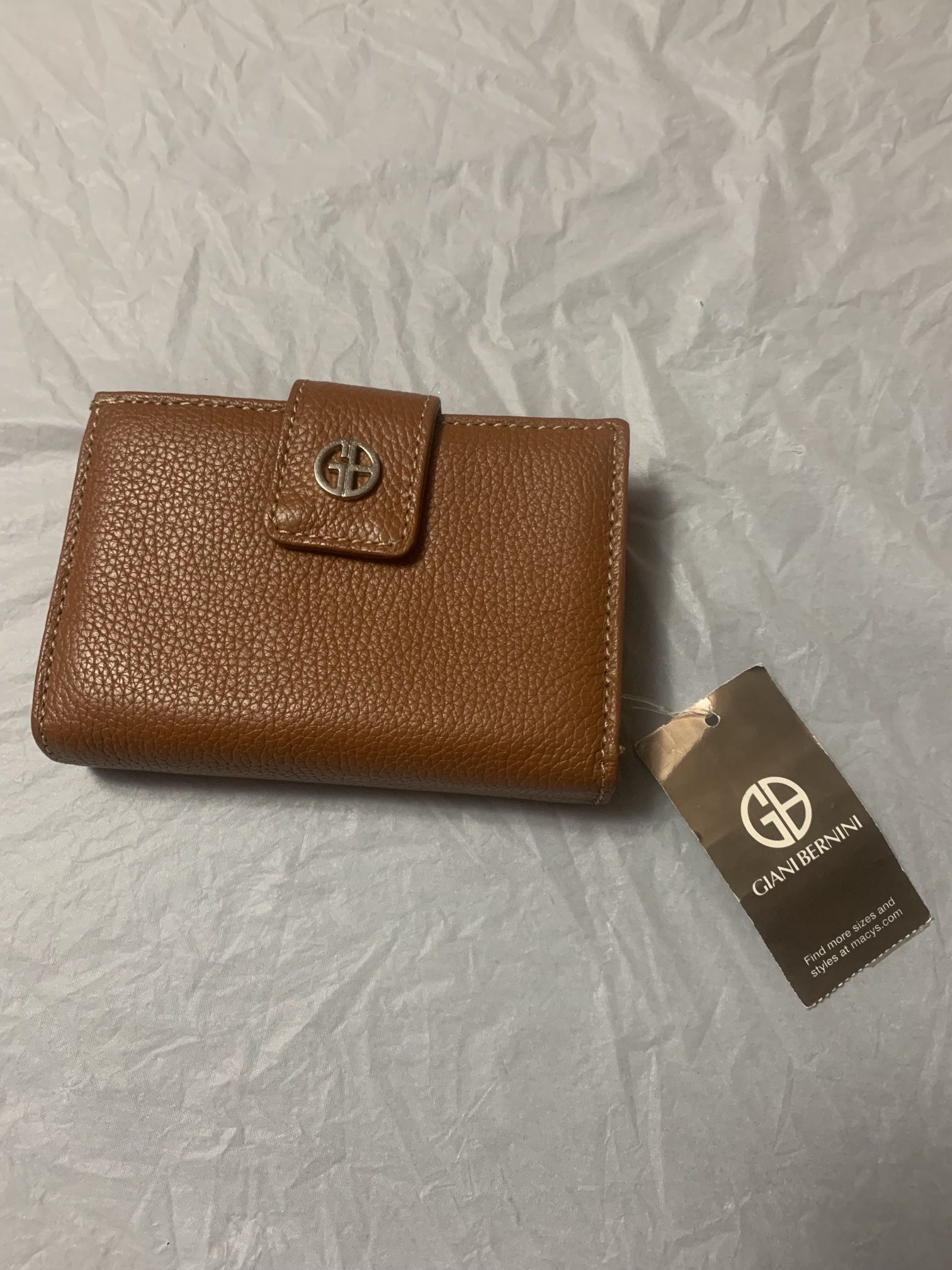 Giani Bernini Softy Core Leather Brown Cognac Mini Flip Wallet New Purse  for Sale in Richmond, VA - OfferUp