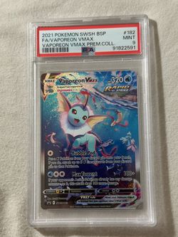 Pokémon TCG Vaporeon Vmax SWSH182 Promo PSA 9