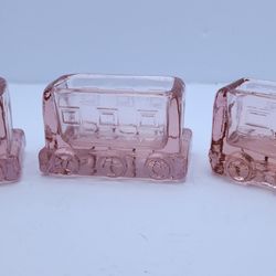 1950's Pink Depression Glass Train
