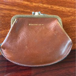 Genuine Calf Leather KissLock Wallet