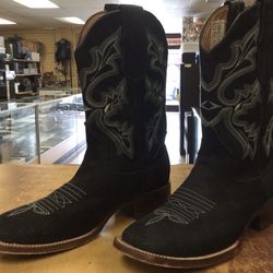 Vaquero Signature Size 8 No-Buck Black Boots Made In Mexico 