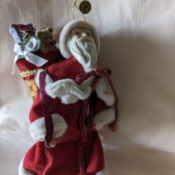 Kurt Adler Vtg 1988 Victorian Porcelain Figurine Father Christmas 8.5" Ornament