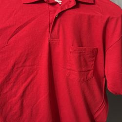 Large Red Polo Shirt $5