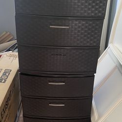2 Three Drawer Storage Units 