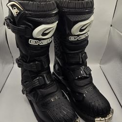 Oneal Rider Blk Motor Bike Boots Sz 7M