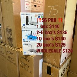 SUPERBOX SUPER BOX TV ! S6PRO S6 MAX S6 ULTRA S6 SUPREME 1 YEAR WARRANTY PRICE VARYS ON QTY 