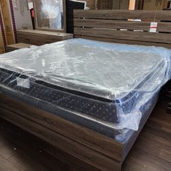 Eastern King Bed Frame Dresser Mirror And Nightstand