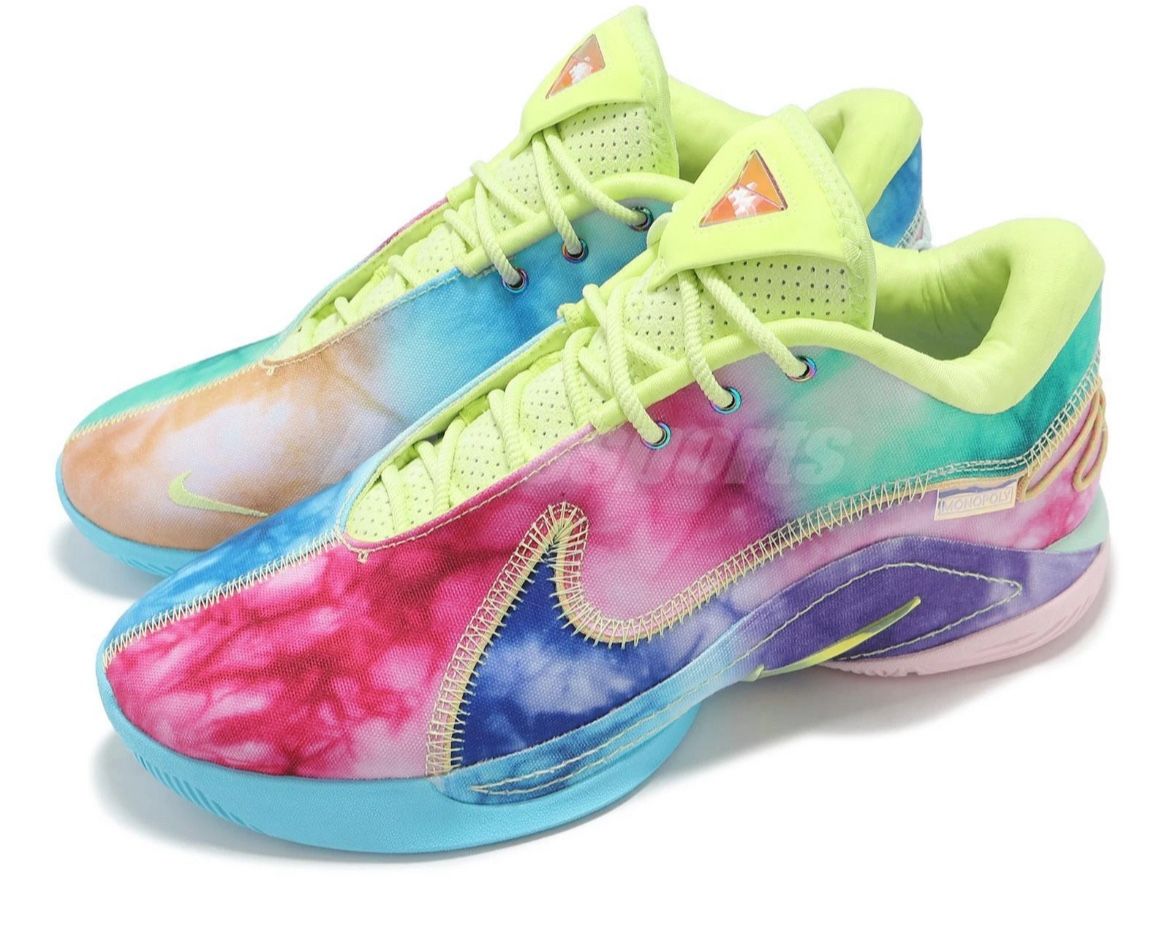 Nike Monopoly x LeBron 22 Tie-Dye Pink Green HV8080-300 Men's Size 8 NIB