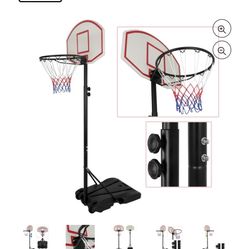 ZenStyle Portable Basketball System Height-Adjustable Hoop System with Backboard for Kid's, Outdoor