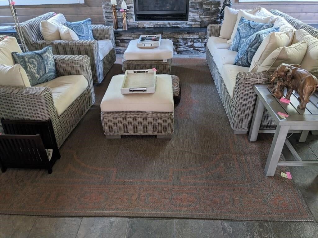 🌿 Vintage-Style Turkish Oushak Rug – 7’6.5” x 10’7”