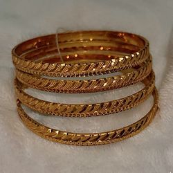 Gold Bangles Set 