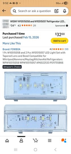 Luces Para Refrigerador En Exelentes Condiciones Nueva