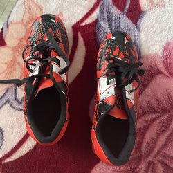 Harsuny Soccer Cleats Mens Wide Width Firm Ground Lace-Up Football Shoes for Youth Big Kids Boys Red 6