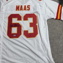 Bill Maas Signed Autograph Custom Jersey - Beckett Coa - KC Chiefs