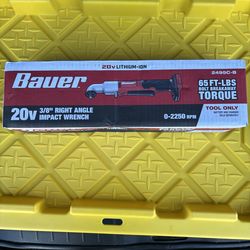 Bauer 20V 3/8" Right Angle Impact Wrench - New in Box