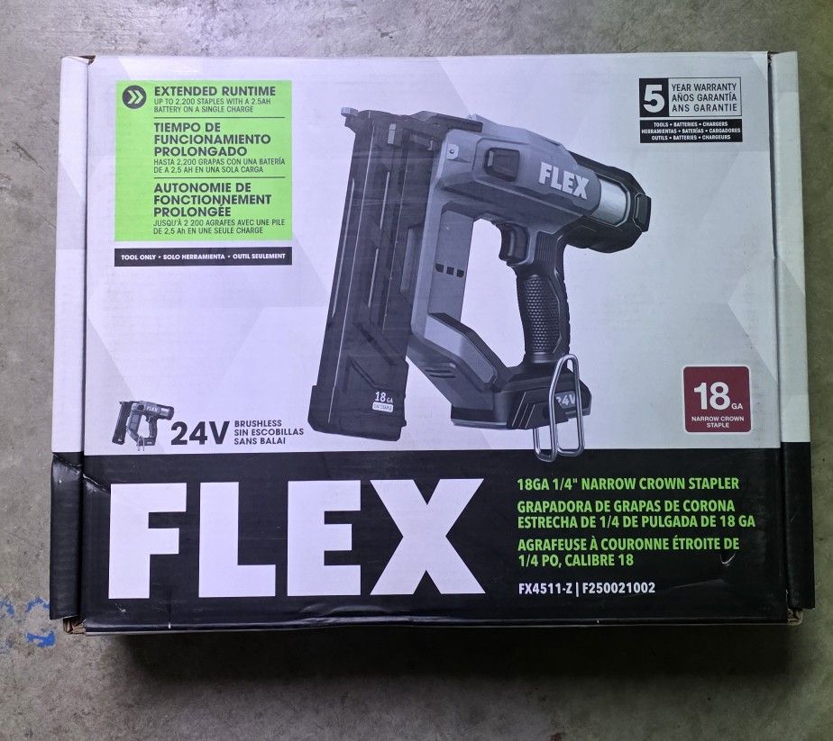 Flex 24v 18G Crown Stapler