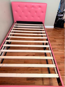 Twin bed frame with mattress