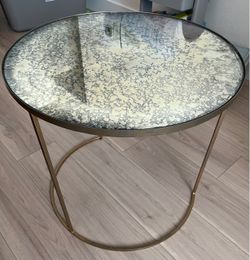 Gold reflective end table