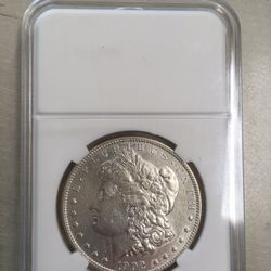 Encased 1902 Morgan Silver Dollar 